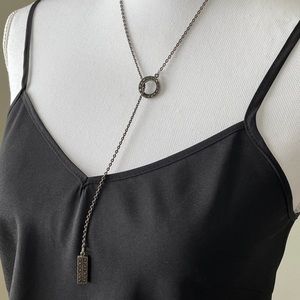 Beautiful chain necklace laced in hoop